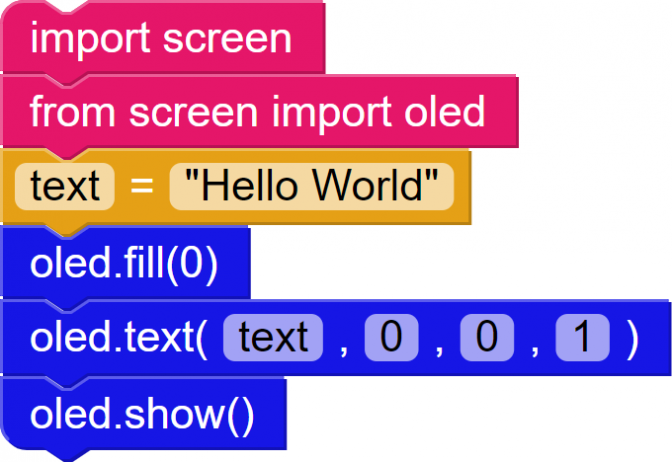 Displaying Text Using oled.text() – Little Python